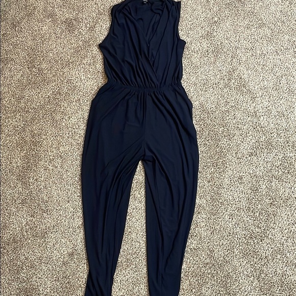 🩵Apt. 9 Blue V-Neck Jumpsuit with Elastic Waist - Picture 1 of 2